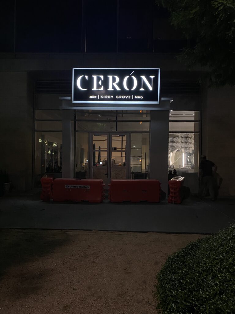 Ceron Hair Studio Canopy Sign
